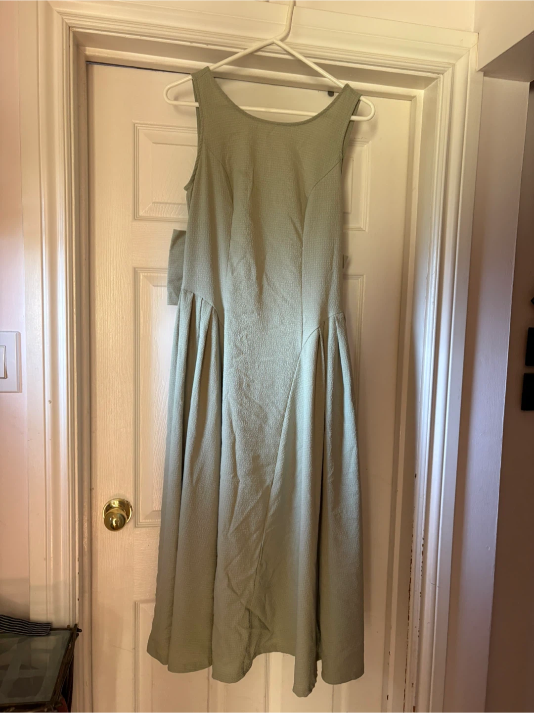 Sage Green Midi Dress with Bow size M