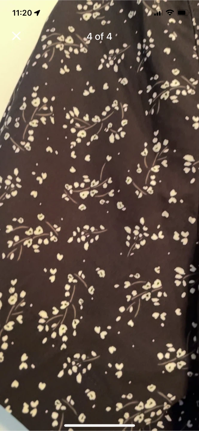 Uniqlo Women's Black Floral Short Sleeve Shirt XS - photo 4