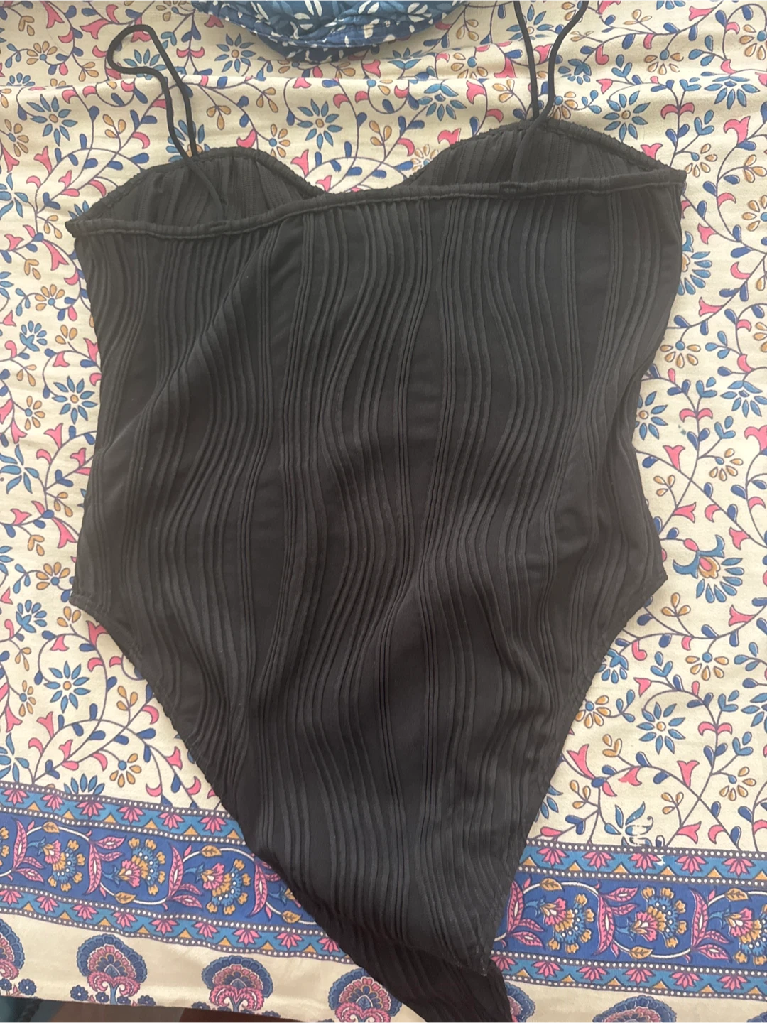 Black Textured Bodysuit - photo 3