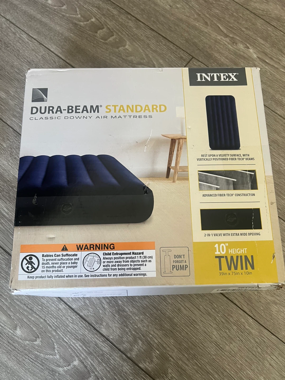 INTEX Dura-Beam Standard Air Mattress - Twin