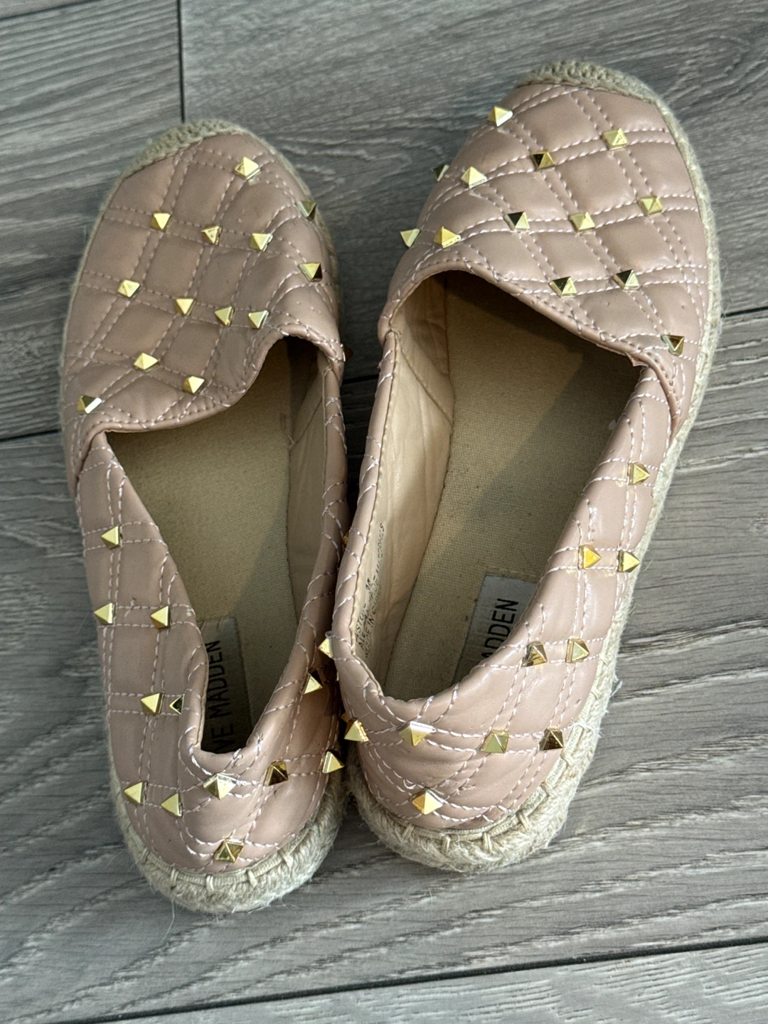 Steve Madden Pink Quilted Espadrille Flats