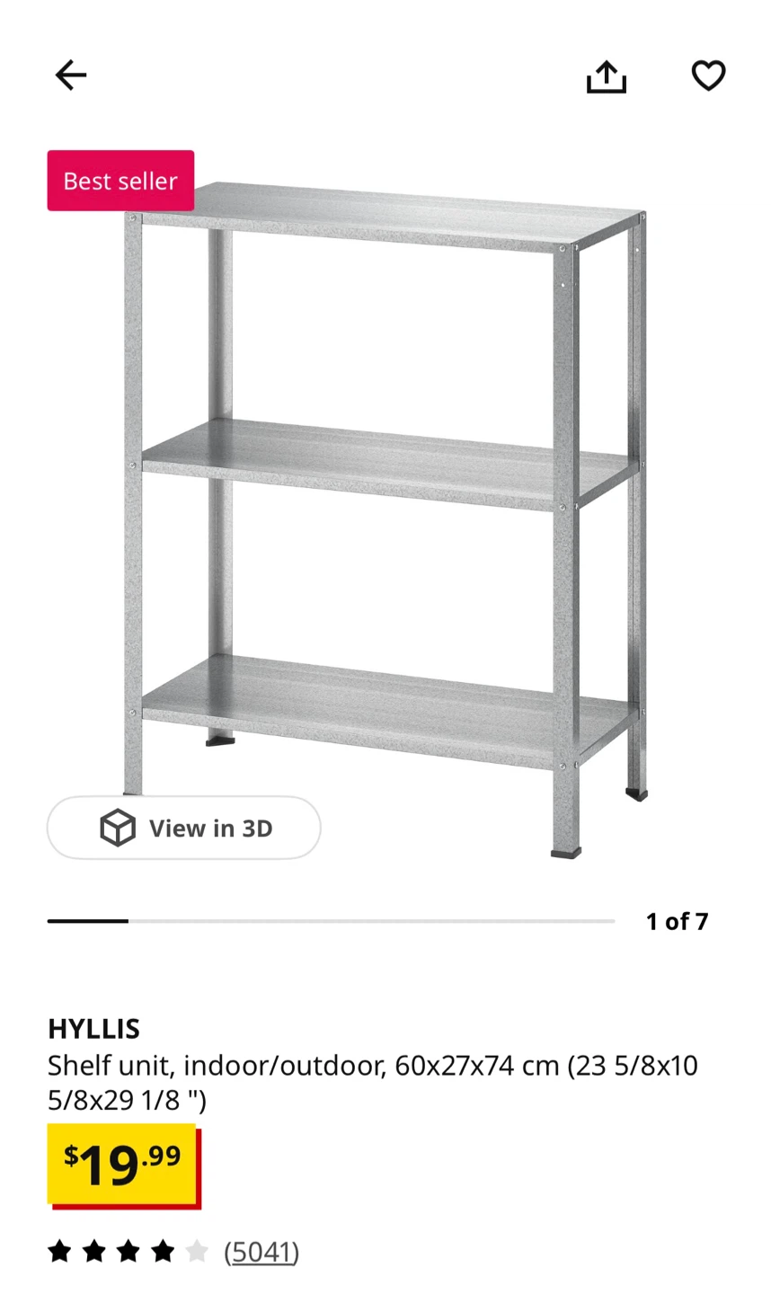 IKEA HYLLIS shelf