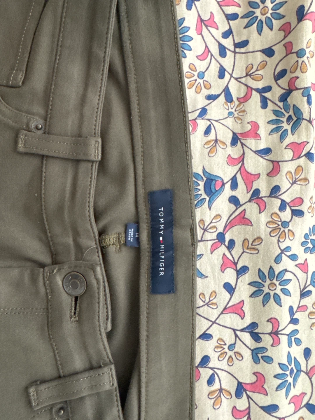 Tommy Hilfiger Women's Chino Pants Olive Green Size 10 - photo 4