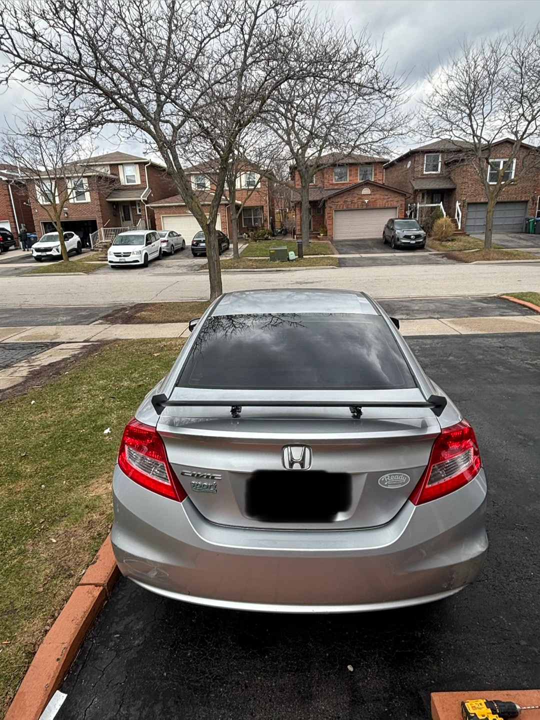 Silver Honda Civic with Custom Red Lighting - photo 4