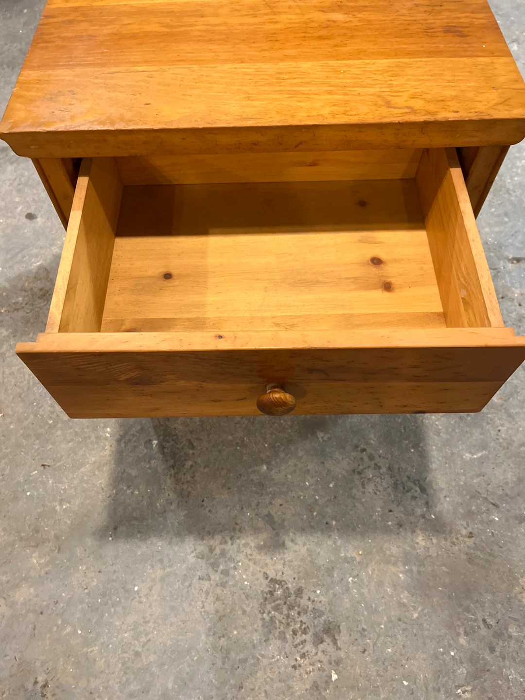 Wooden Nightstand with Drawer - photo 2
