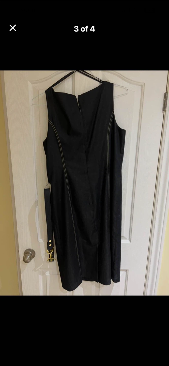 Melanie Lyne Black Sleeveless Dress with Belt Size 12 - photo 2