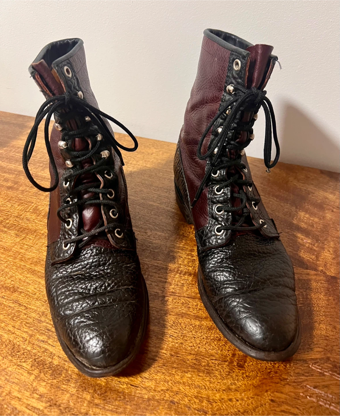 Women's Leather Lace-Up Ropers/Boots