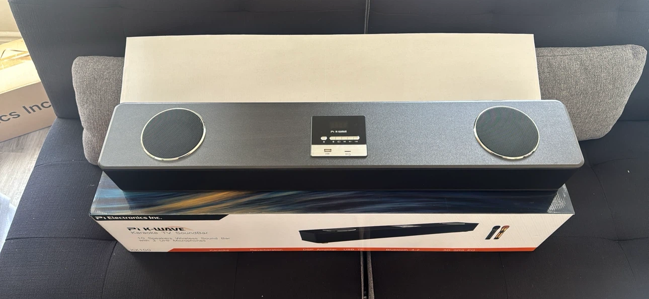 PI K-WAVE Karaoke TV Soundbar with 2 UHF Microphones - photo 2