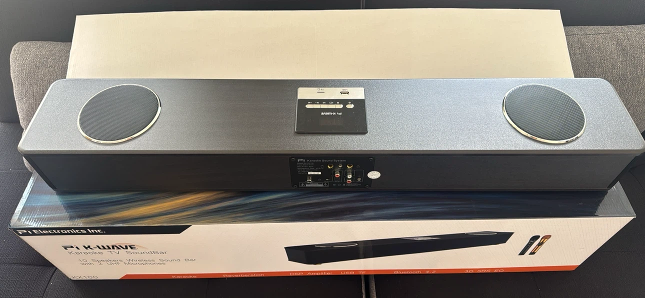 PI K-WAVE Karaoke TV Soundbar with 2 UHF Microphones - photo 3