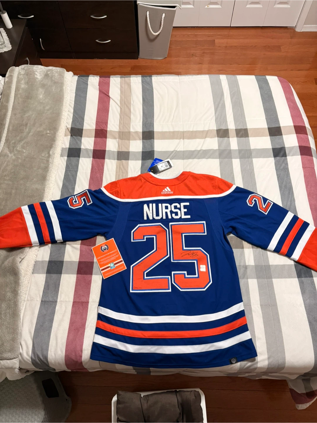 Signed Daniel Nurse Oilers Jersey. - photo 3