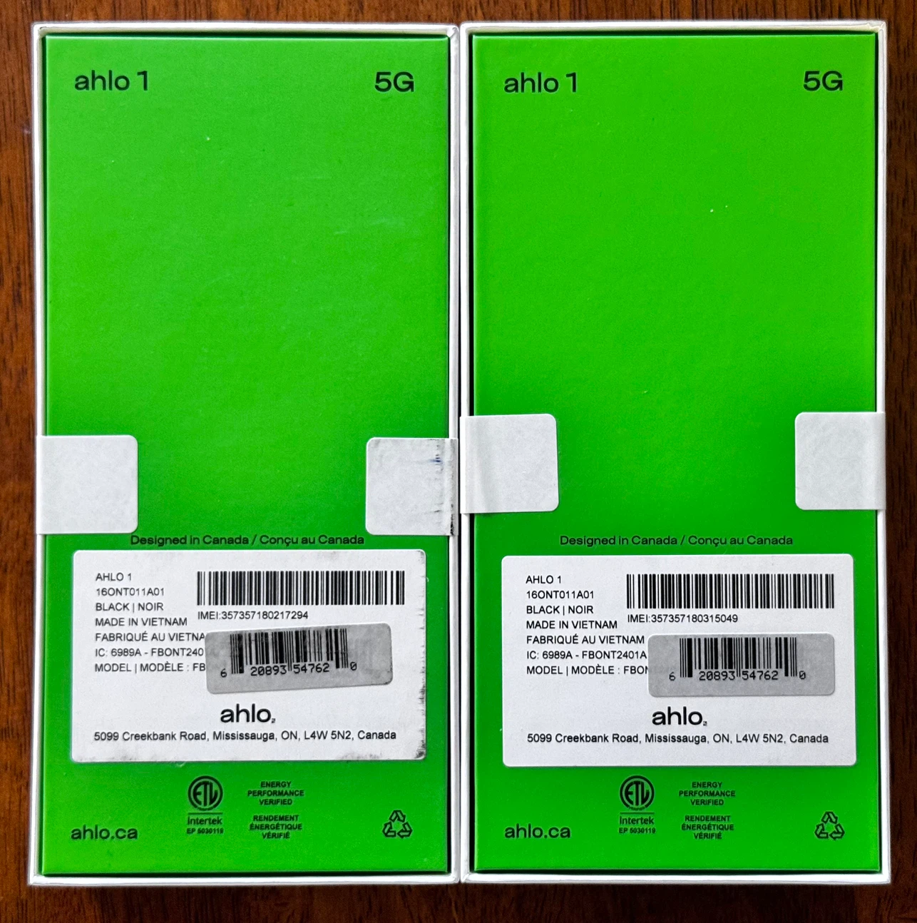 Two brand new ahlo  1 5G Smartphone - Black