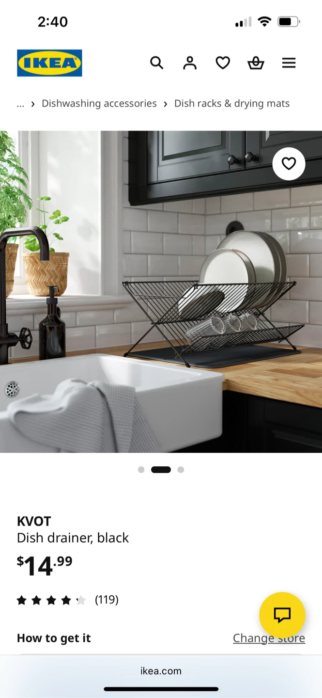 IKEA Kvot Dish Rack - Stainless Steel - photo 2