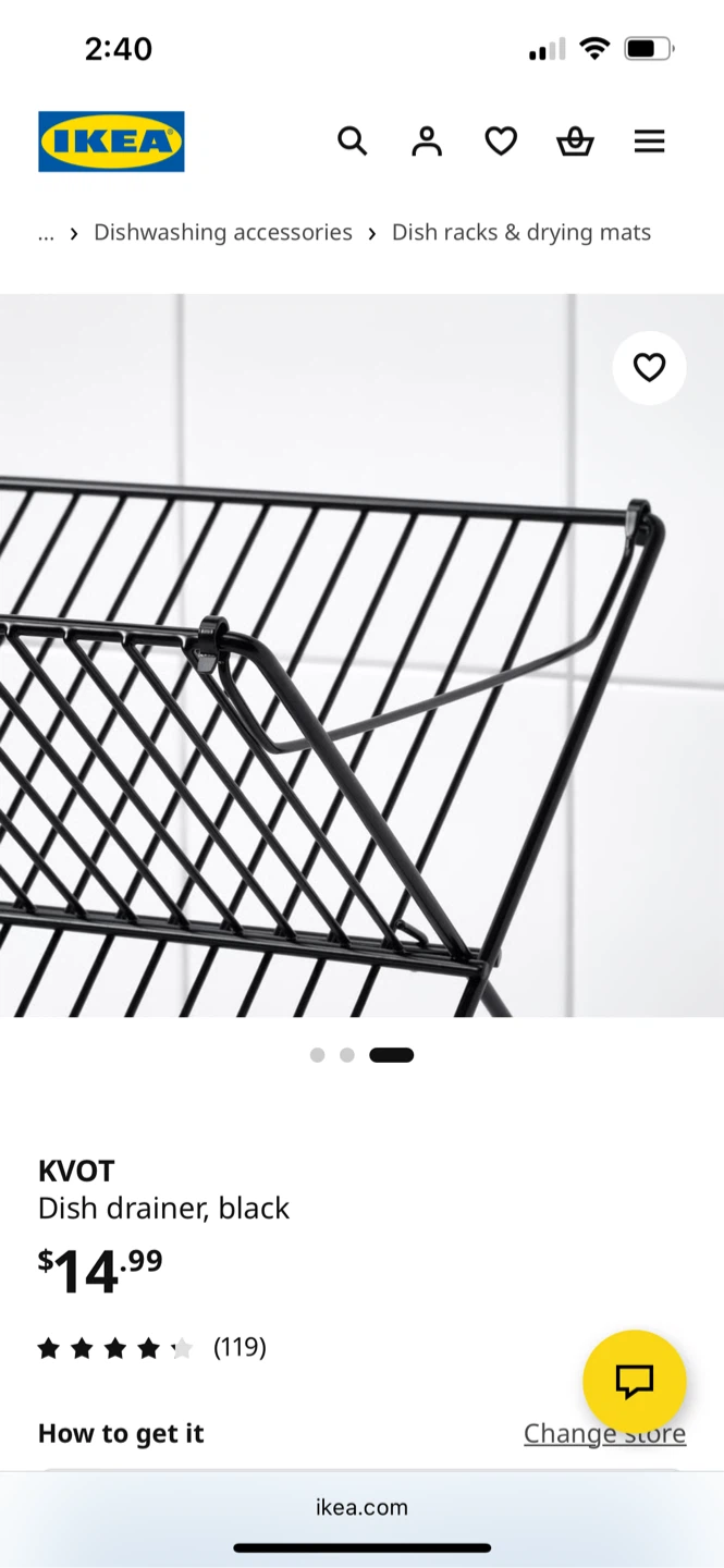 IKEA Kvot Dish Rack - Stainless Steel - photo 3
