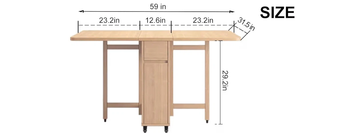 Foldable Dining Table and Chairs Set - photo 2