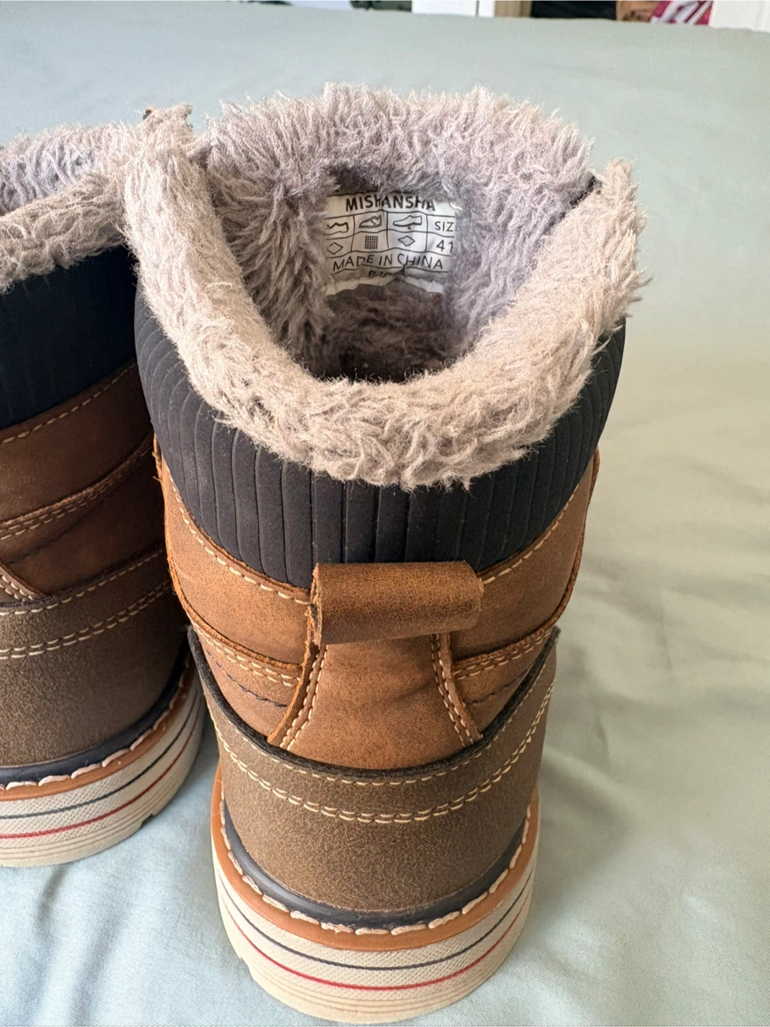 Mishansha Brown Faux Fur Lined Winter Boots - photo 4