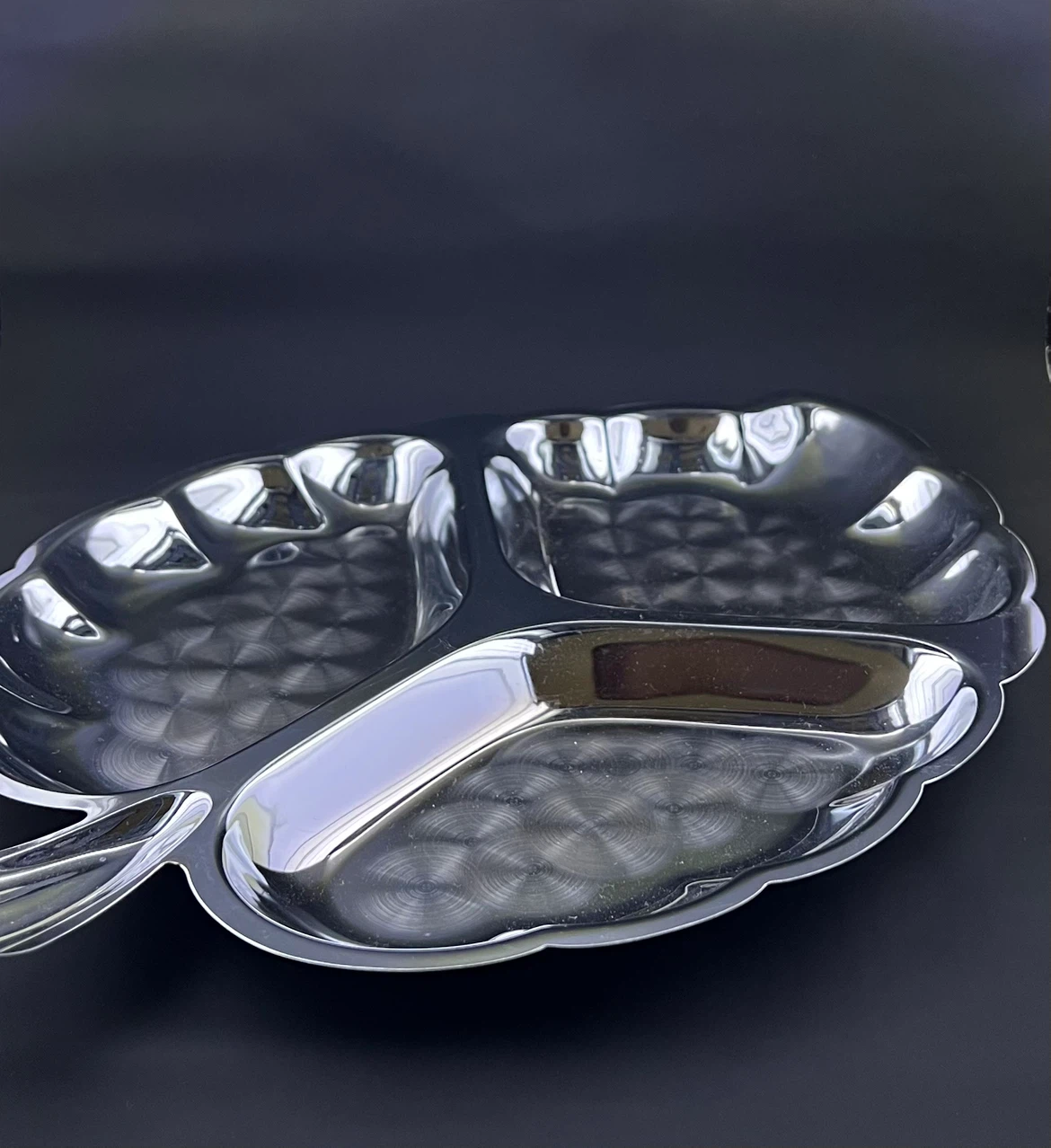 Vintage Chrome Party Snack Platter - photo 2