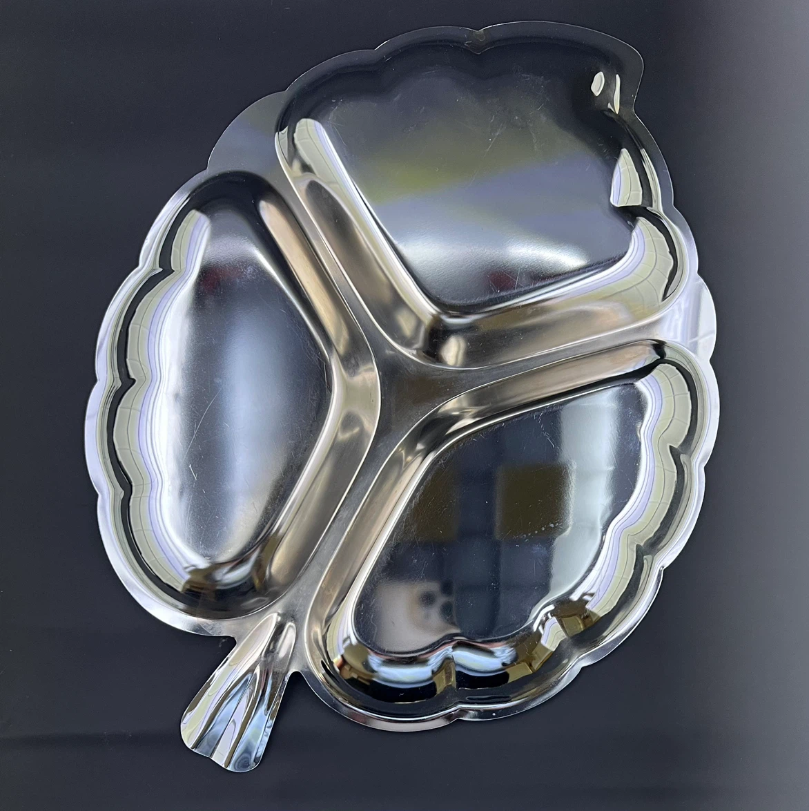 Vintage Chrome Party Snack Platter - photo 3