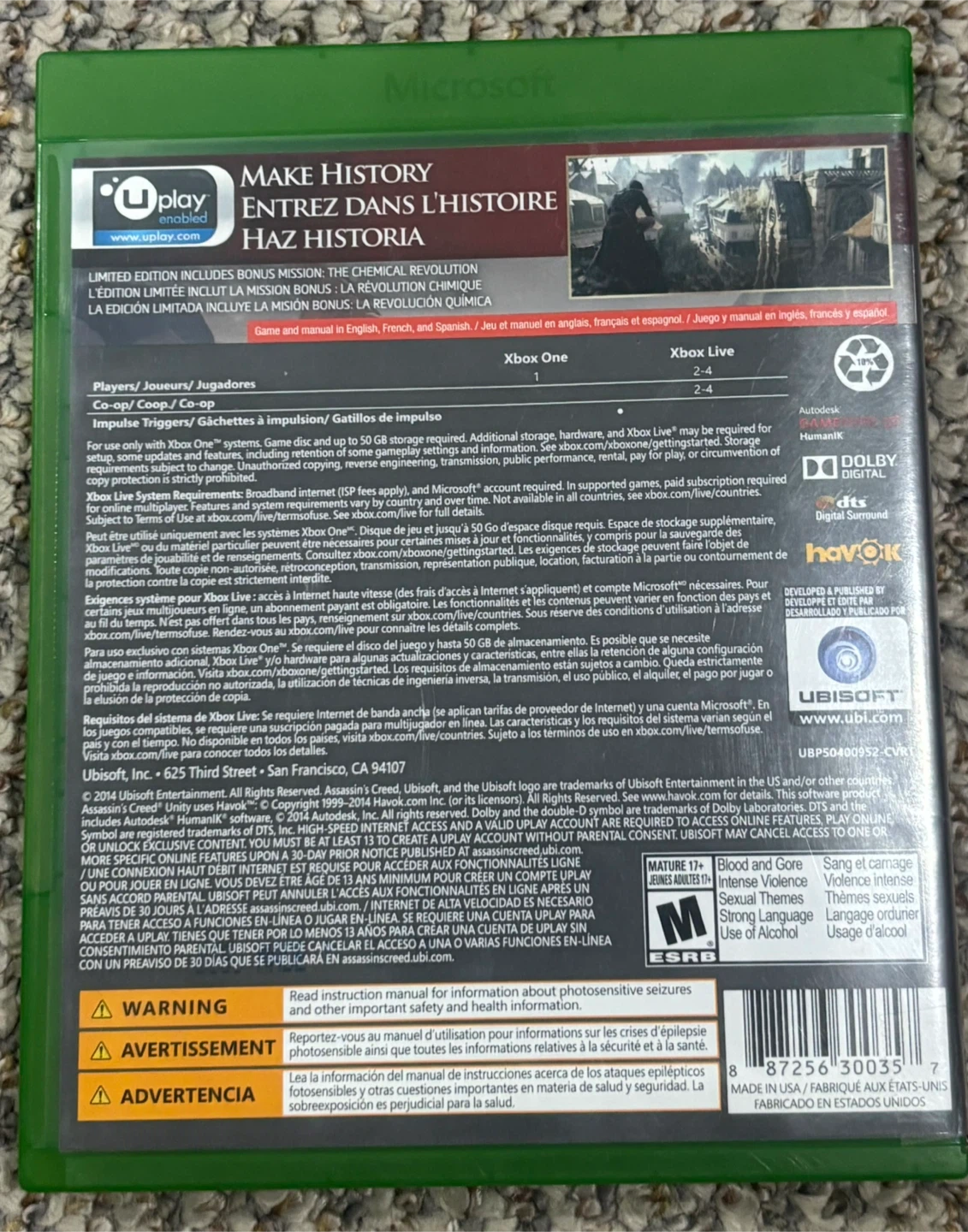 Xbox One Assassin's Creed - Unity Limited Edition Game - photo 2