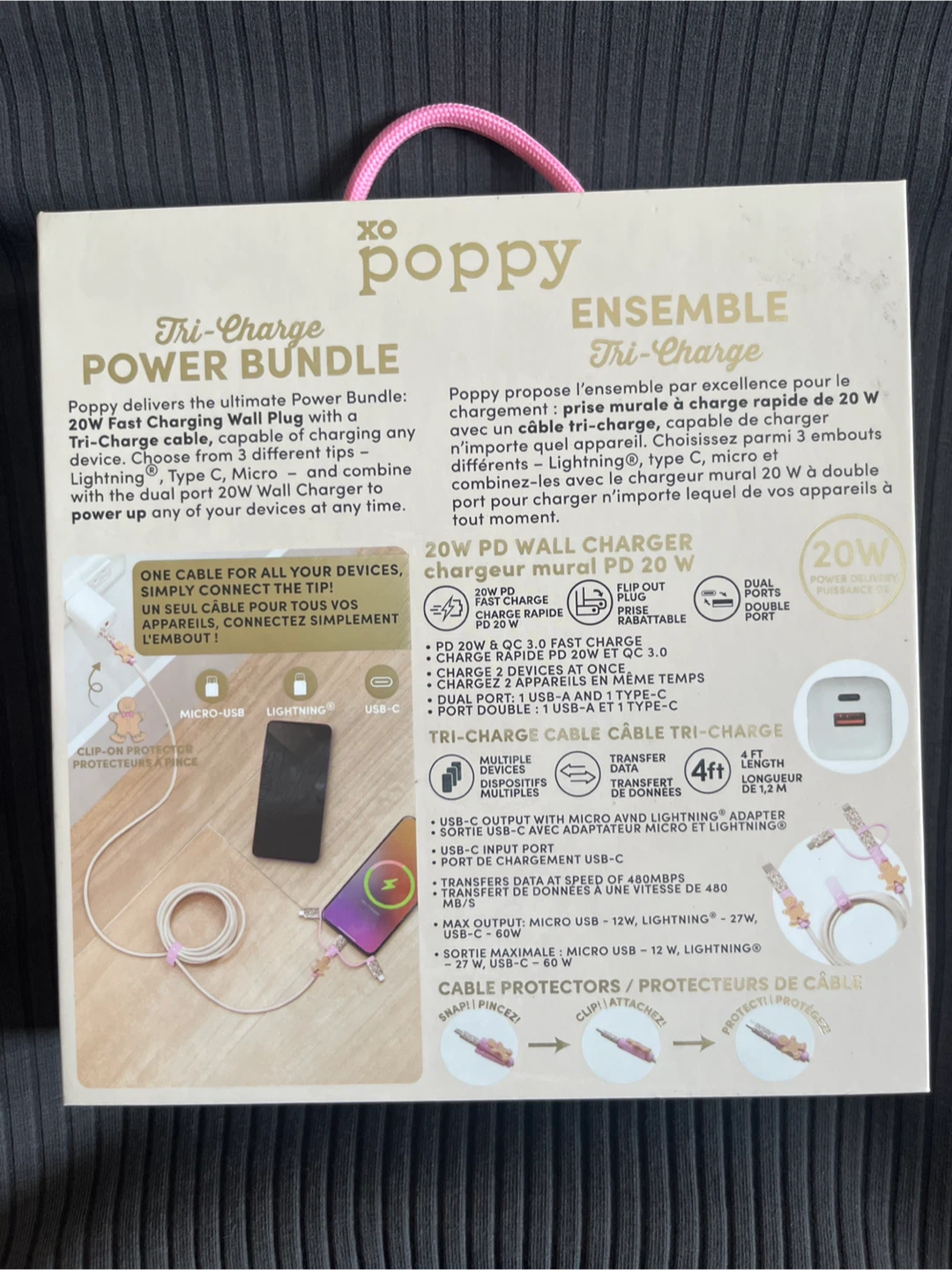 XO Poppy Tri-Charge Power Bundle 20W (New, unopened) - photo 2