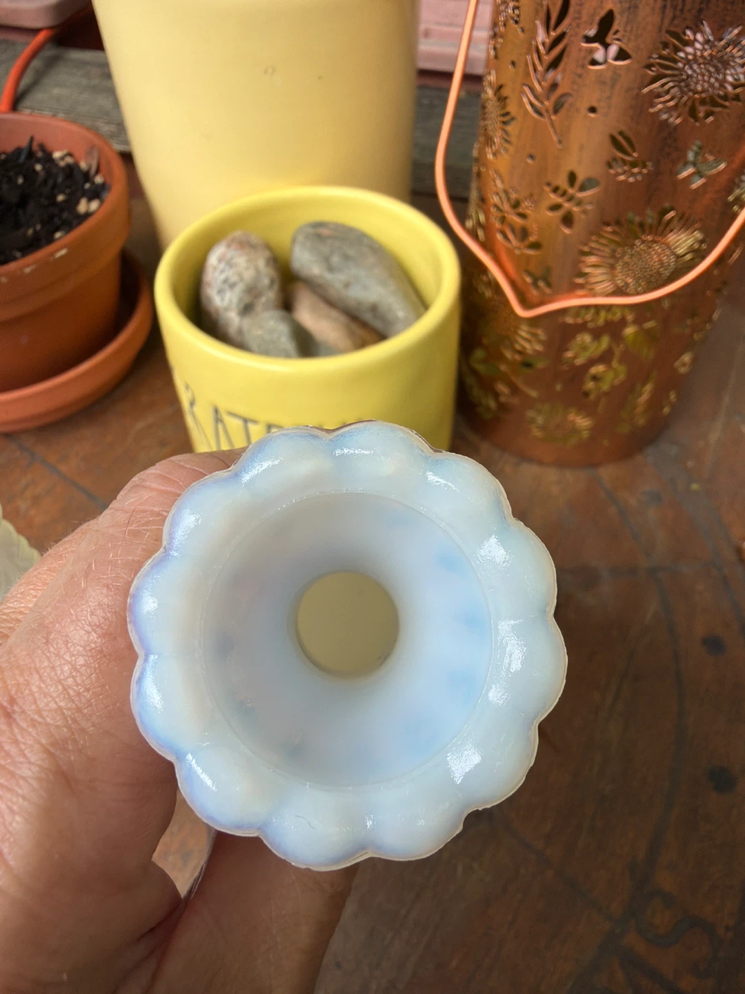 White Milk Glass Bud Vases - photo 5