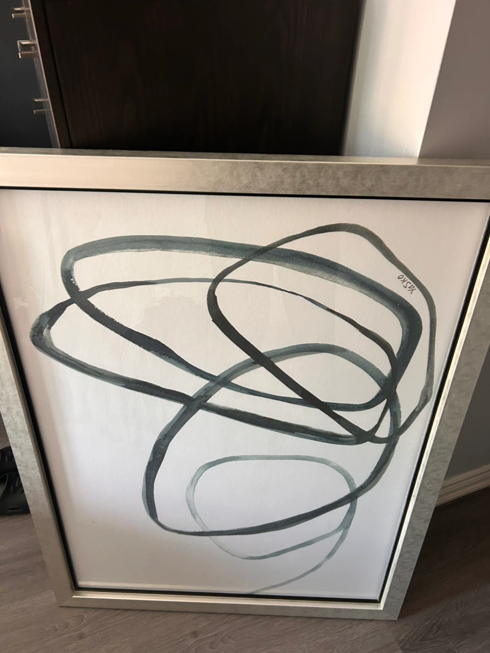 Framed Abstract Line Art