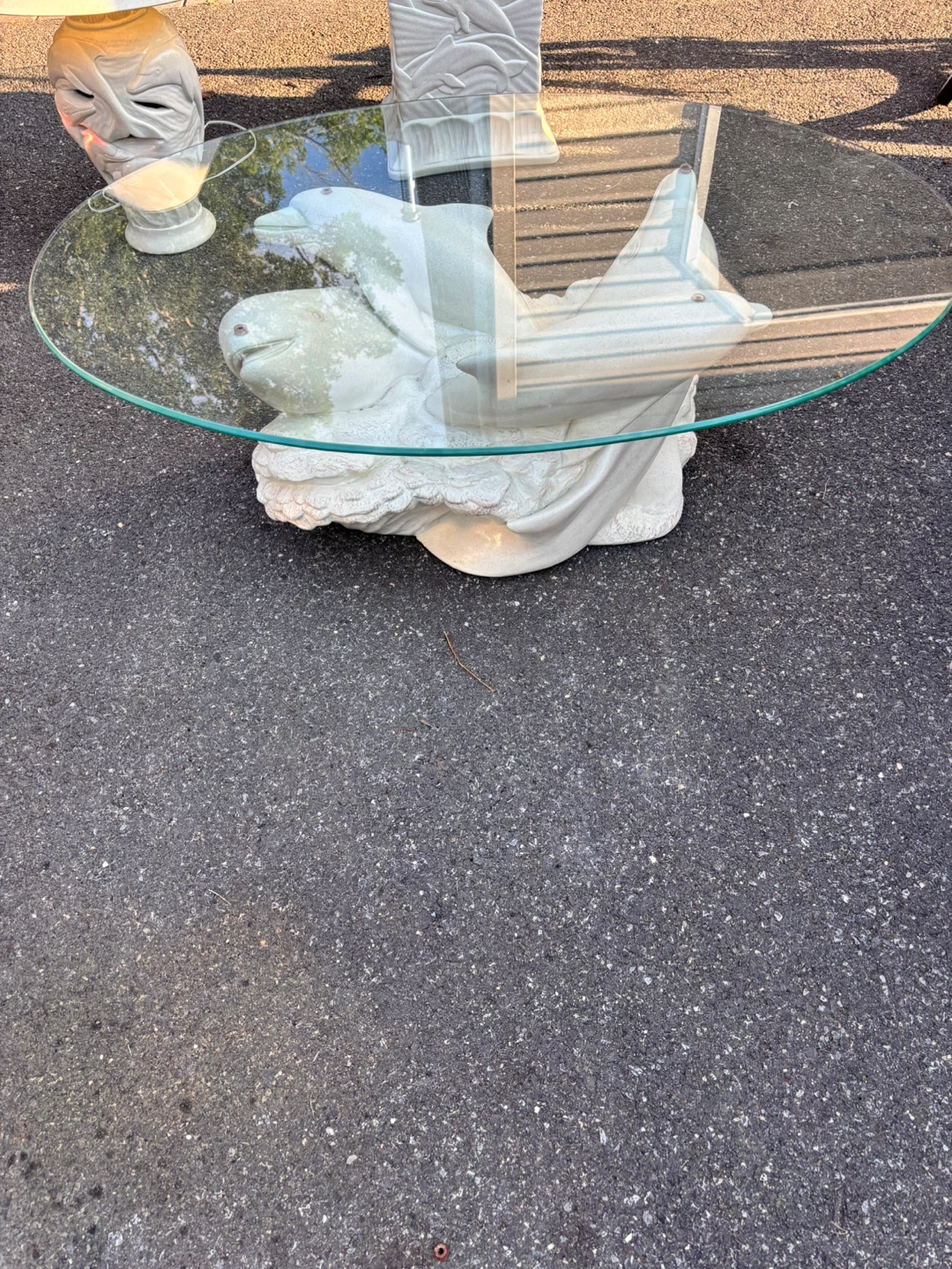 Dolphin Sculpture Coffee Table Base