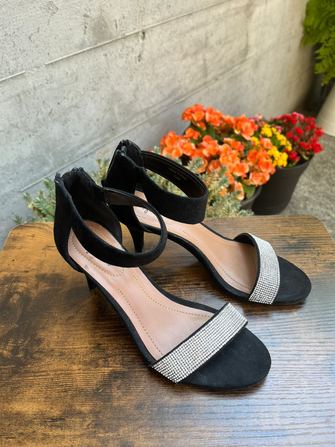 Style & Co Black Embellished Heels