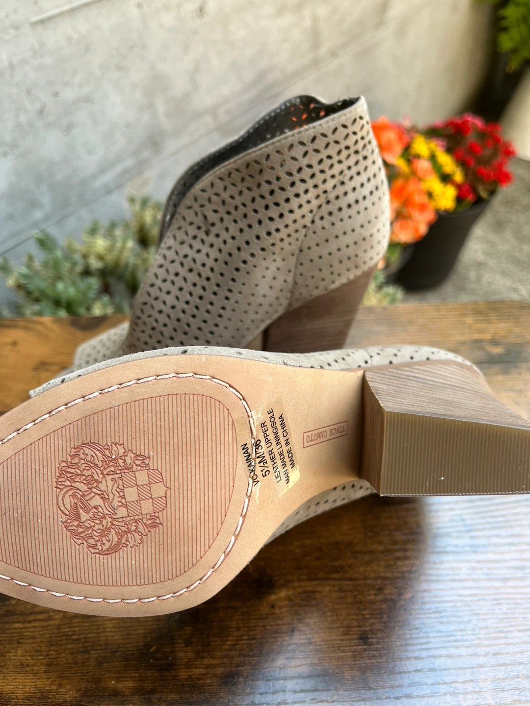 Vince Camuto Perforated Booties Taupe - photo 2