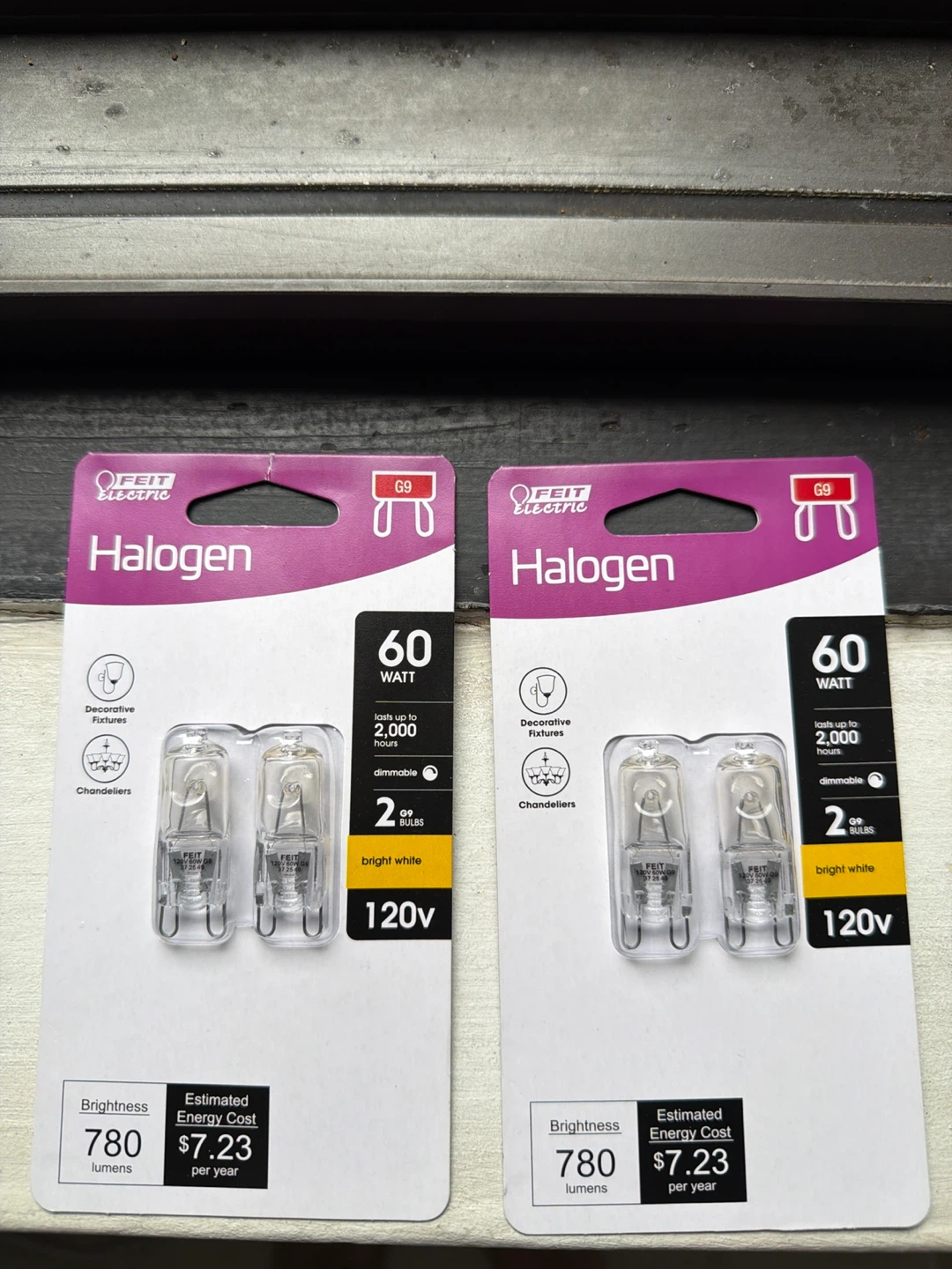 FEIT ELECTRIC Halogen G9 Light Bulbs - 60W, 120V (2 Pack)