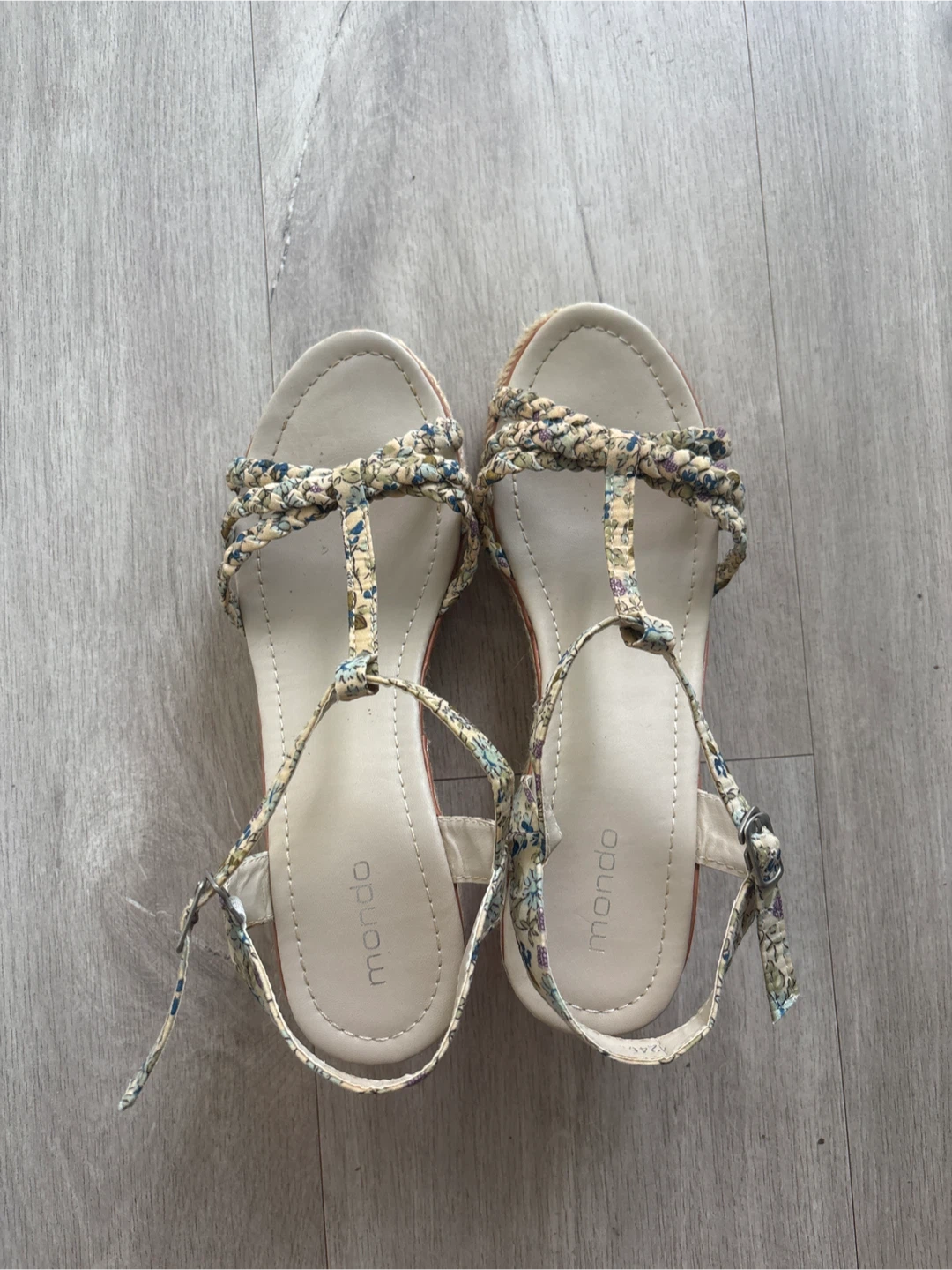 Floral Espadrille Wedge Sandals
