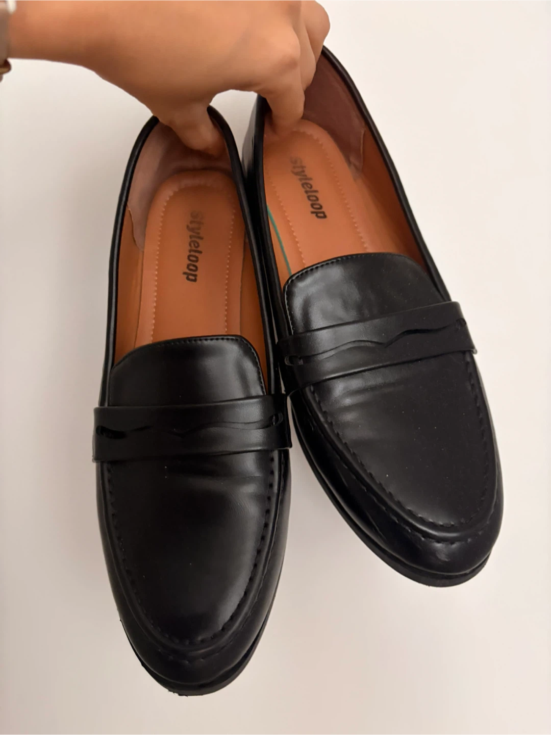 StyleLoop Black Loafers