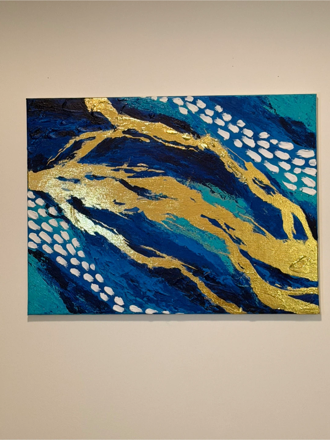 Abstract Blue Texture Wall Art