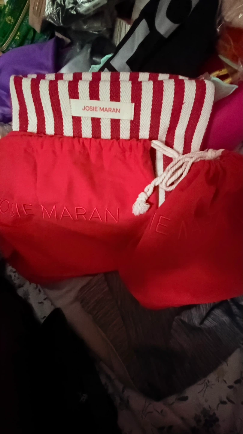 Josie Maran Striped Makeup Bag with Pouches
