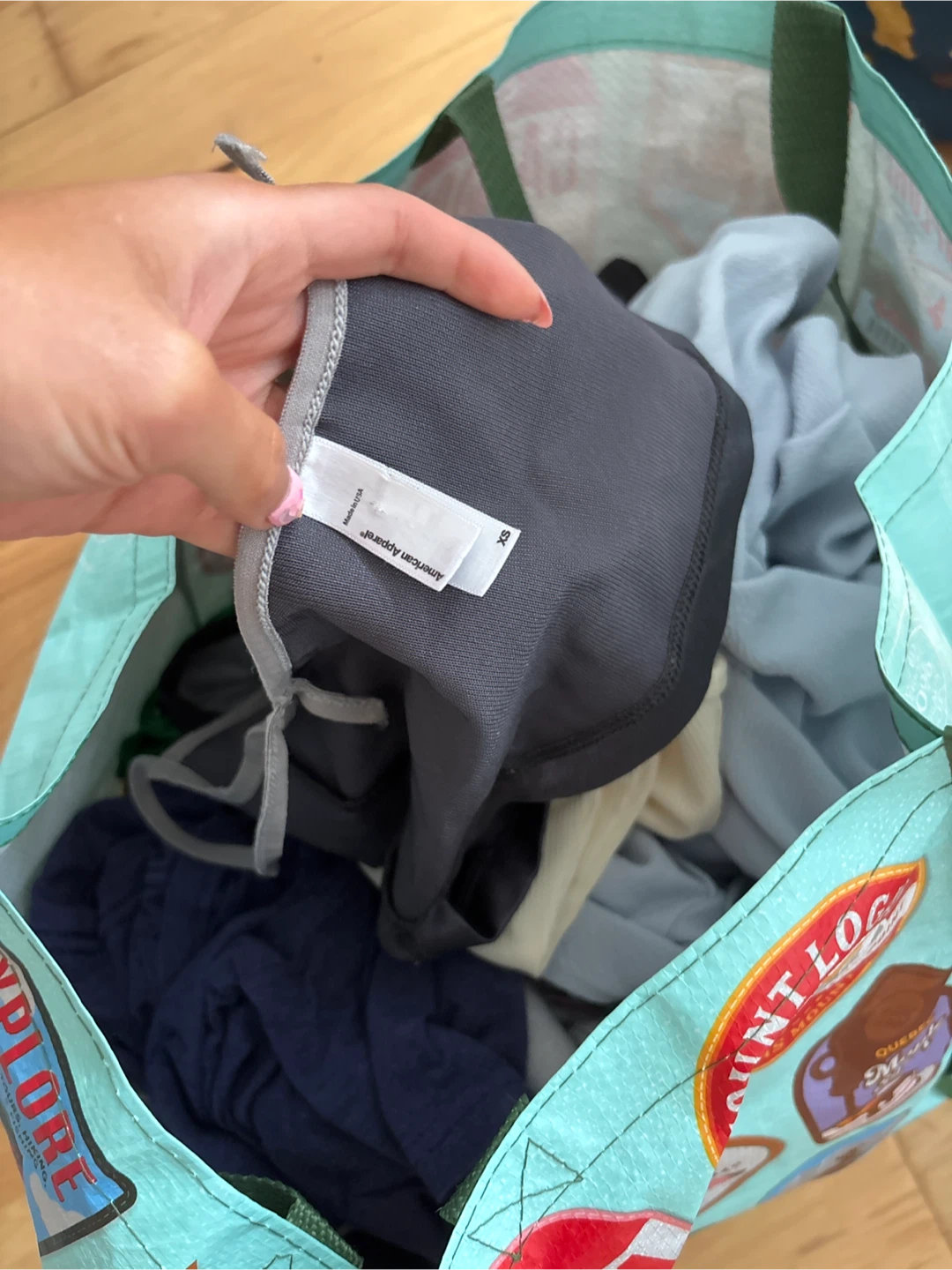 Bag of female clothes