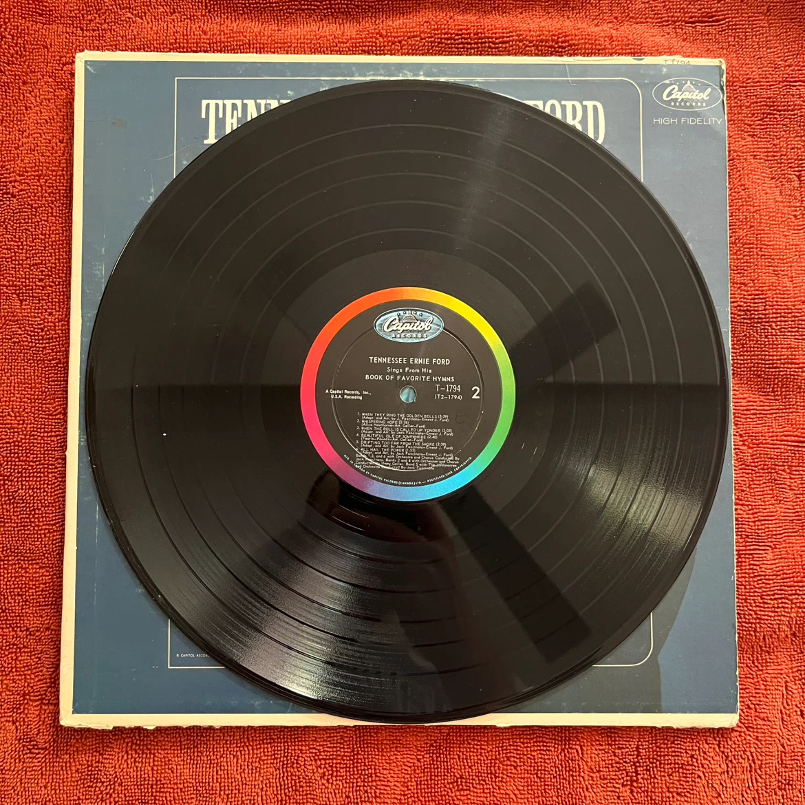 Tennessee Ernie Ford Sings Book of Favorite Hymns Vinyl Record - photo 2