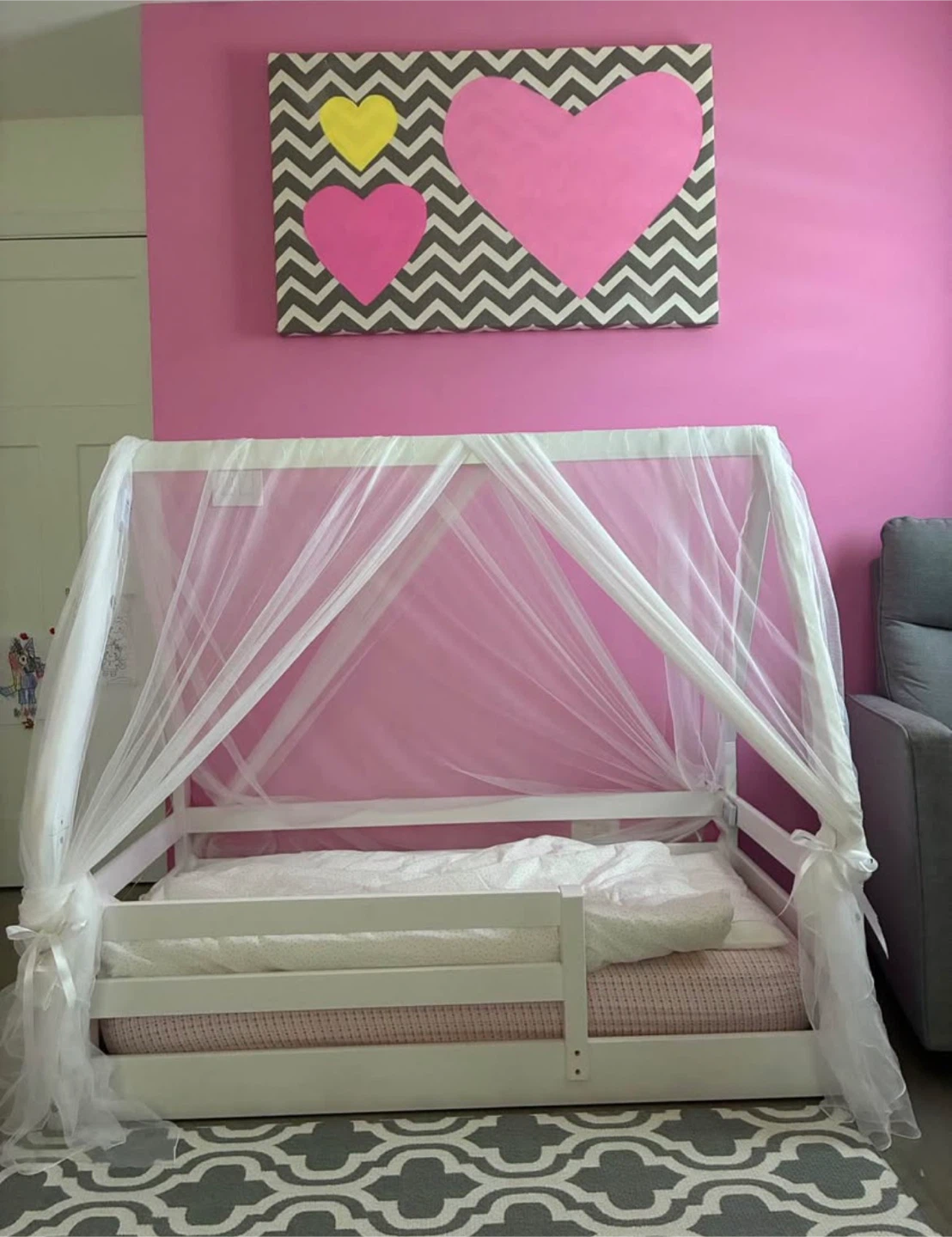 Harper Orchard Montessori Toddler Floor Bed - White