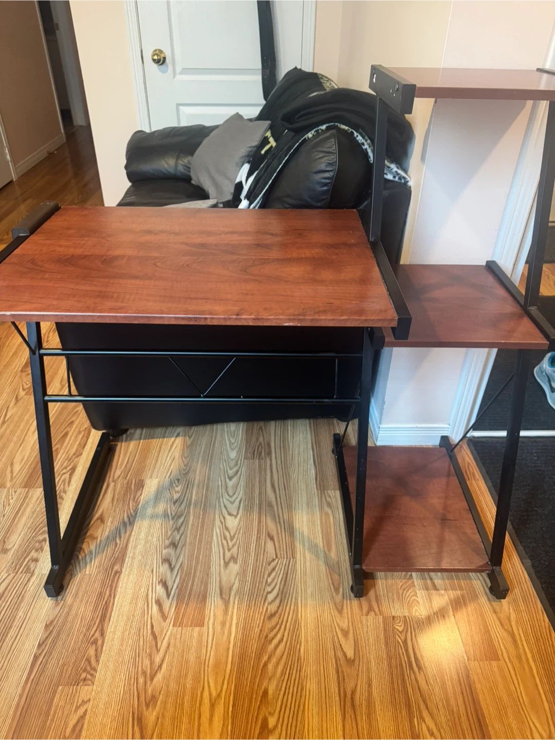 Computer table brown
