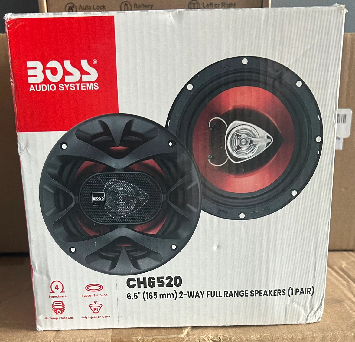 BOSS CH6520 6.5" 2-Way Full Range Speakers (Pair)