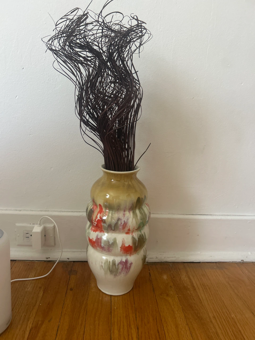 Ceramic Vase with Decorative Branches