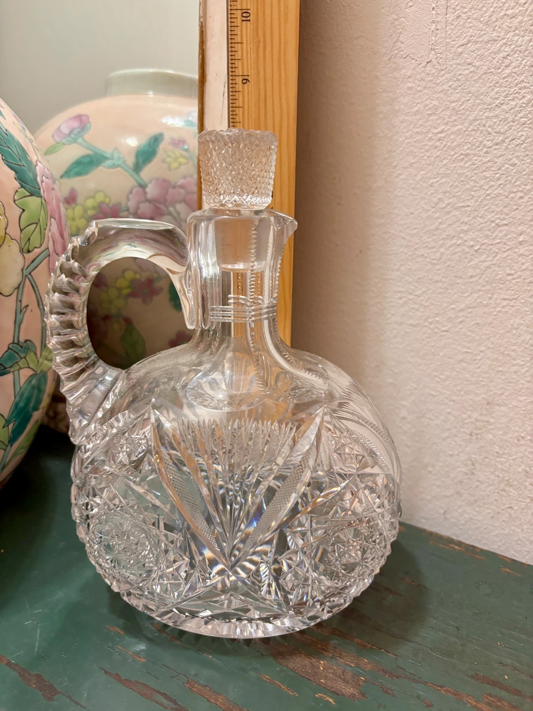 Vintage ABP Brilliant Cut Glass Whiskey Jug Decanter - $75