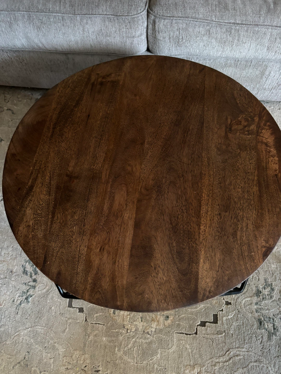 Beautiful modern wood and iron coffee table - photo 2