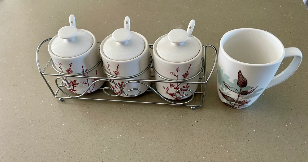 Ceramic Spice Jars with Rack - photo 2