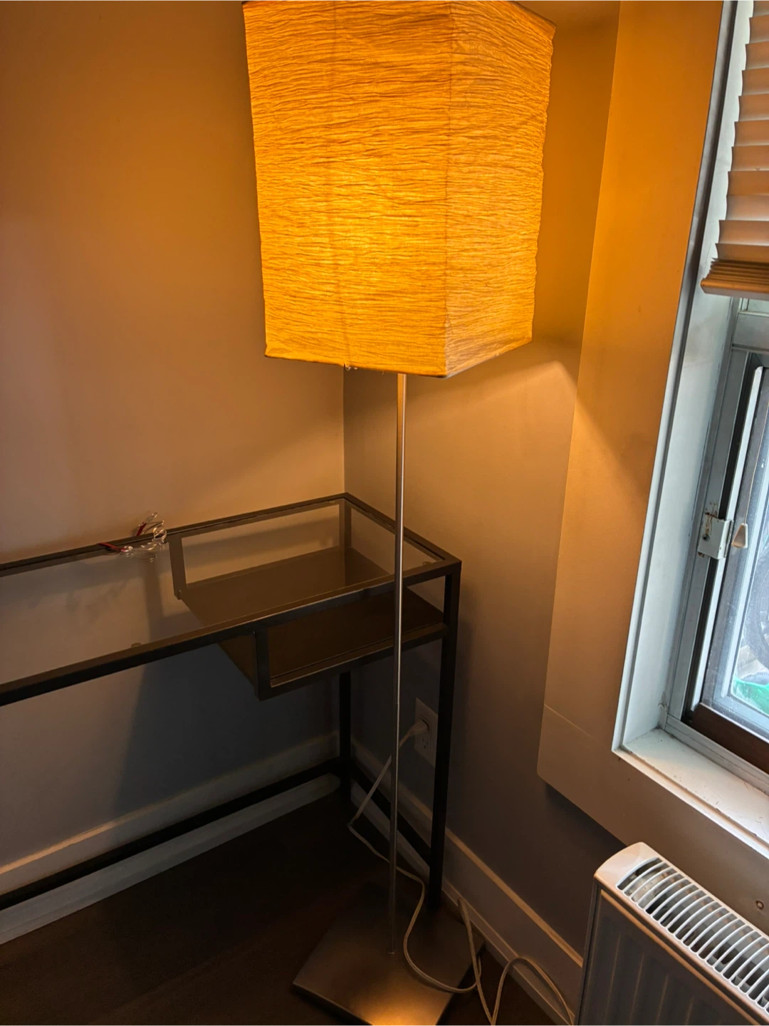 Rectangular Paper Shade Floor Lamp