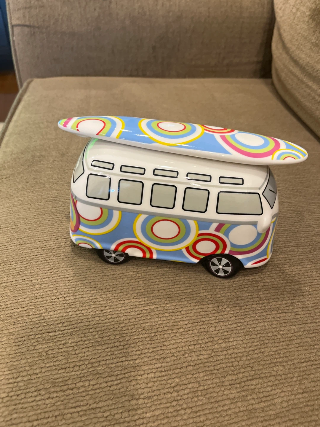 Ceramic Van Coin Bank with Surfboard - photo 3