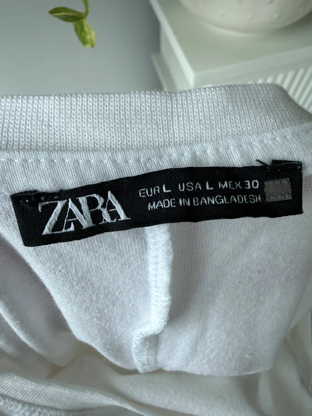 White Zara T-Shirt size large - photo 5