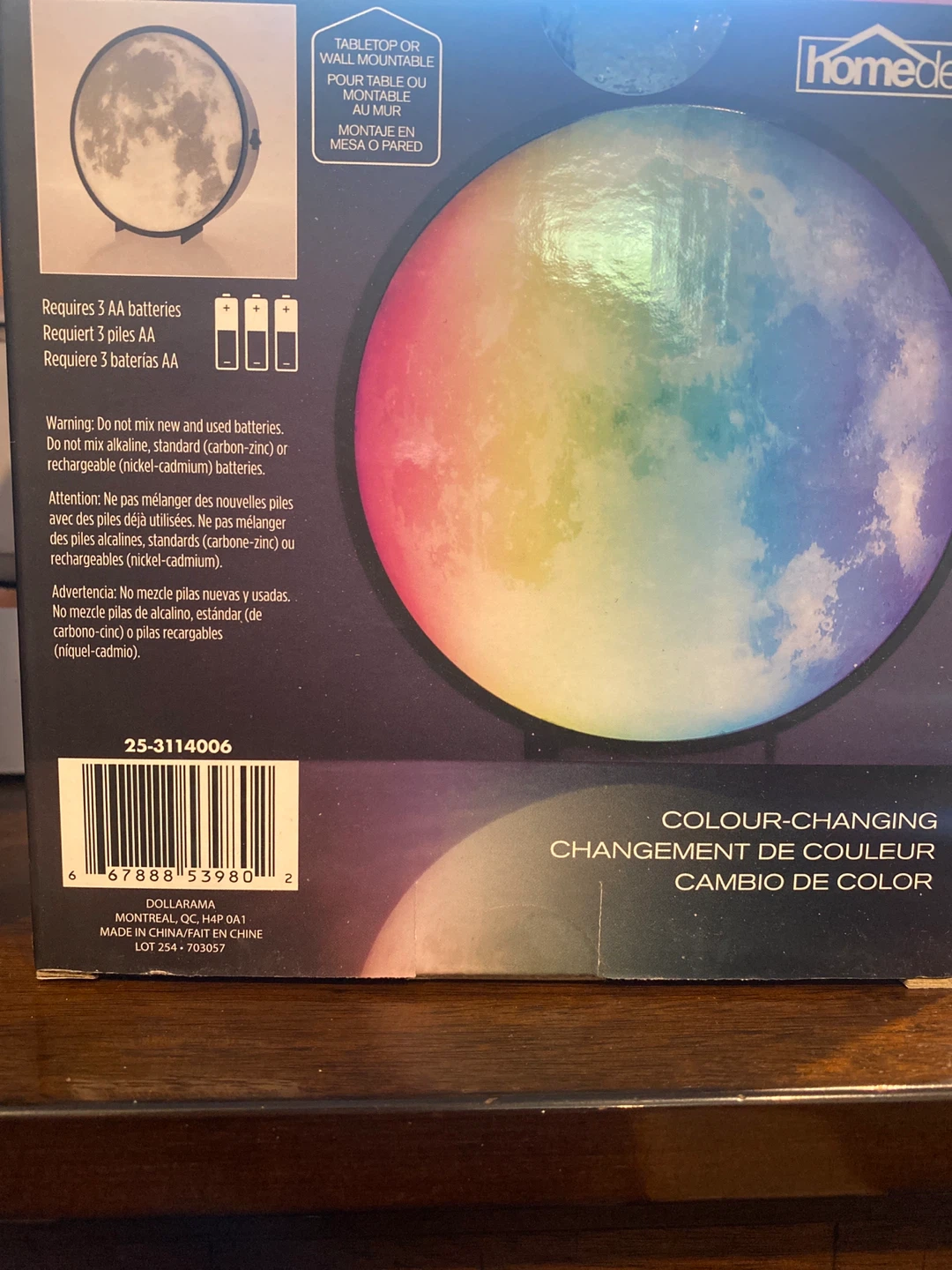 HomeDeco Colour-Changing Moon Light - photo 2