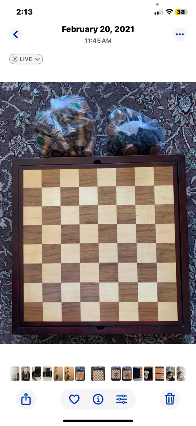 Wooden Chess and Backgammon Set