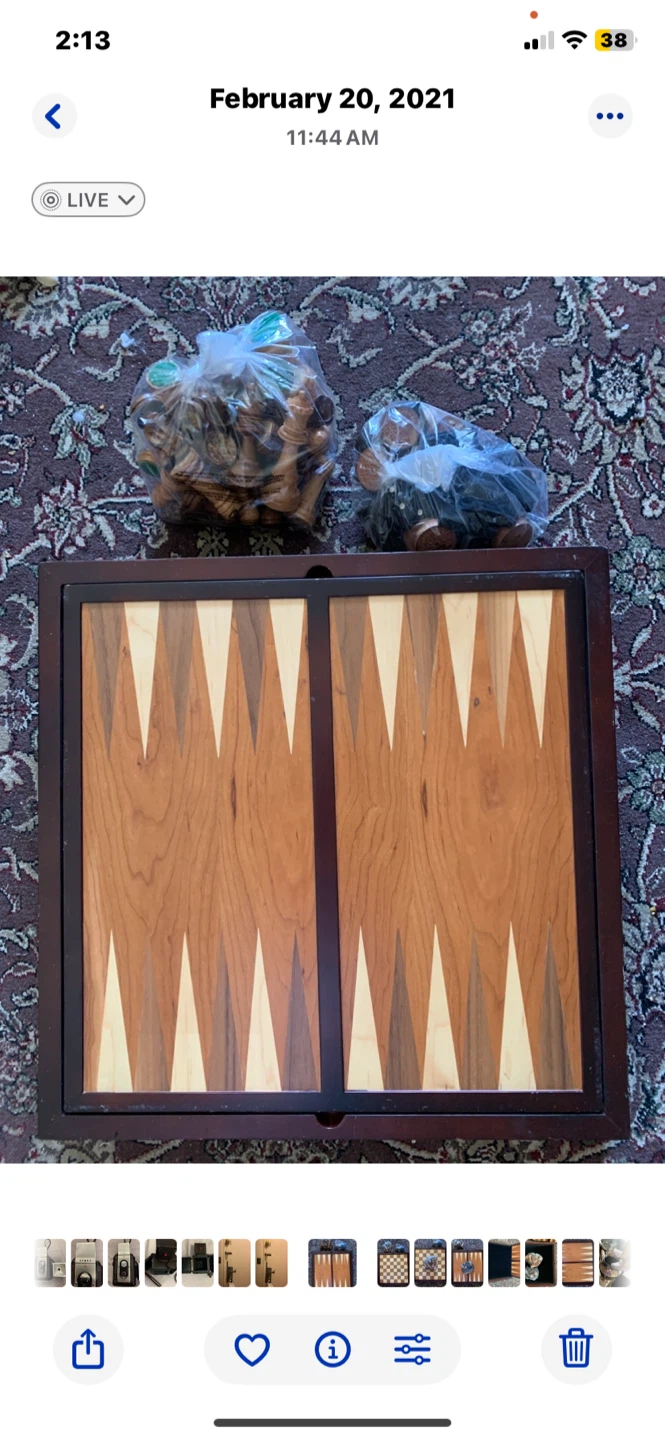 Wooden Chess and Backgammon Set - photo 2