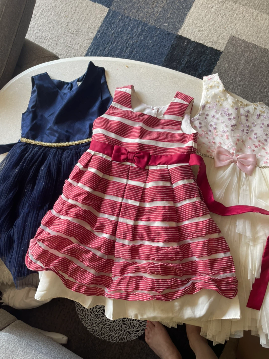 Girls' Dresses - Navy, Red Stripe, Floral
