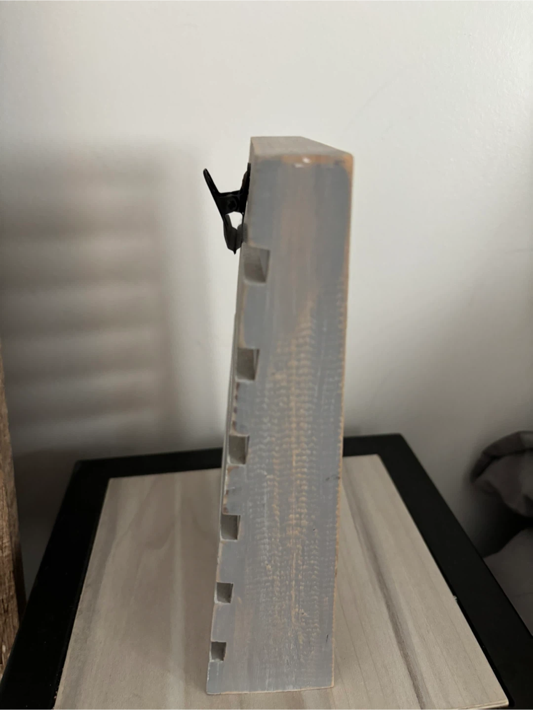 Grey Wooden Clip Photo/Note Holder - photo 2